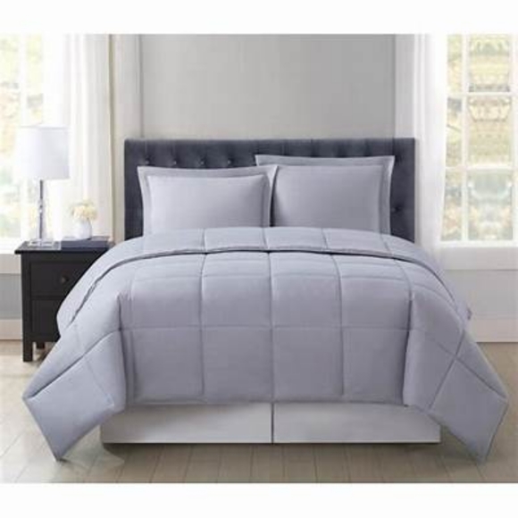 Truly Soft Everyday Reversible 3pc Comforter Set, Grey, King - Picture 1 of 5